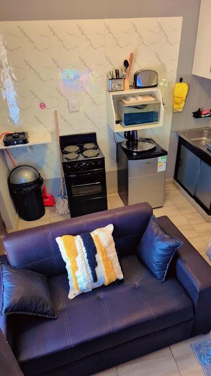Turquoise Blue Family Room — 5